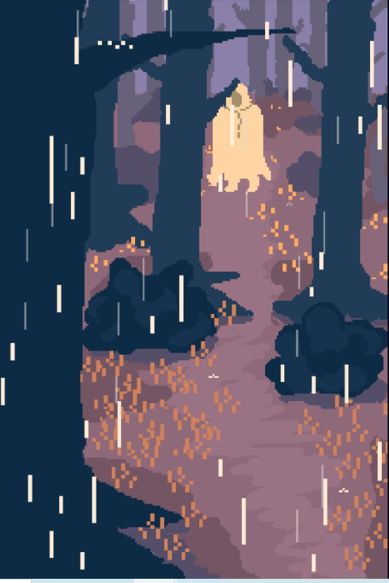 Gif of a cloaked figure standing in the night